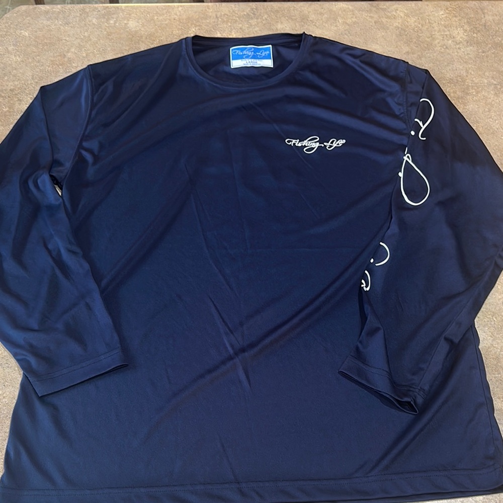 Men’s fishing life, long sleeve shirt, size large